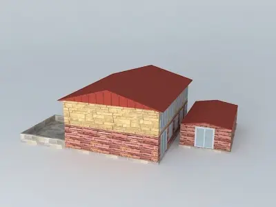 Low Poly Typical Family House/Condominium Free 3D model