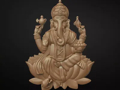 God Vinayagar - Lord Ganesha - Relief Model 3D print model