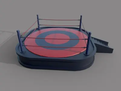 Boxing Ring Low-poly 3D model
