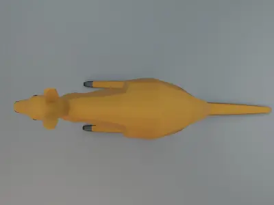 low Poly Kangaroo 3D model Low-poly 3D model