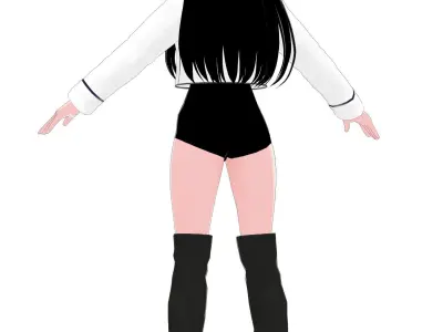 Epic 3d Anime character 3D model