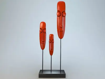 Sculpture Faces P 3D print model