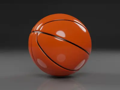 Basketball Low-poly 3D model Low-poly 3D model