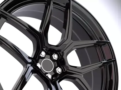 Generic 2 Sport Wheels Low-poly 3D model