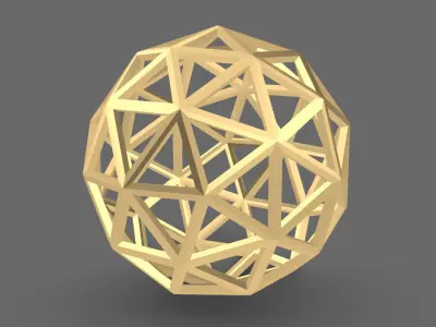 Geodesic Sphere Frame frequency 3 3D model