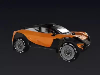 Road Buggy Low-poly 3D model