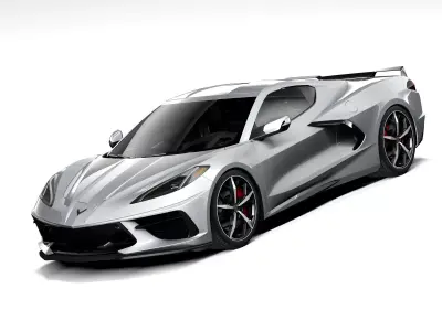 Chevrolet Corvette C8 Stingray 2020 lowpoly 3D model