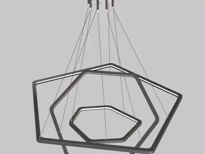 Hexagon Ceiling Light - Sport Light 3D model