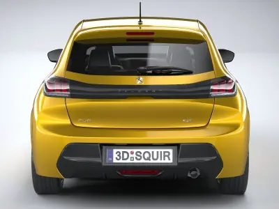 Peugeot 208 basic 2020 3D model