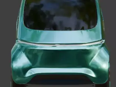 Futuristic Smart City Car 3D Model Low-poly 3D model