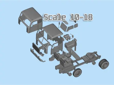 STL printable the Swedish F88 F89 series of heavy duty trucks  3D print model