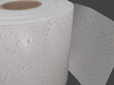 Toilet Paper Low Poly Game Ready Low-poly 3D model