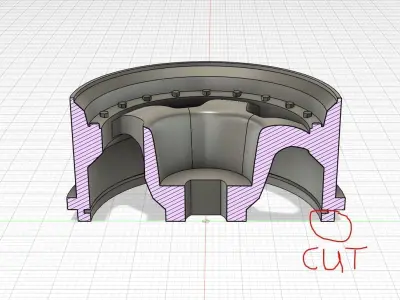 WORK MEISTER style 20mm Mini-Z wheels 3 offsets 3D print model