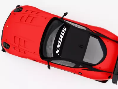 Ferrari 599XX Evolution 2011 Low-poly 3D model