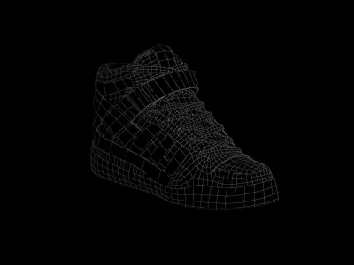 ADIDAS FORUM MID  Low-poly 3D model