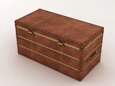 Leather Storage Chest 3D model