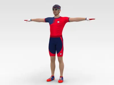 Cyclist 03 3D model