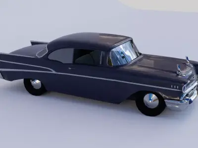 classic car Low-poly 3D model
