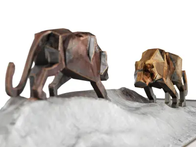  decorative tiger sculpture 3D model