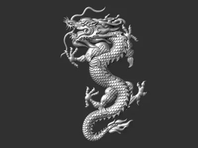 dragon golden 3D print model