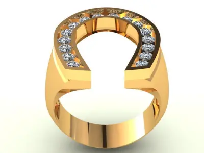 anillo  Herradura Horseshoe Ring 3D print model