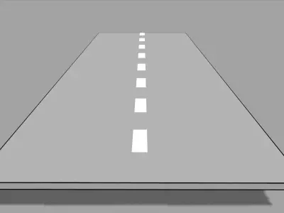 2D Road Surface Low-poly 3D model