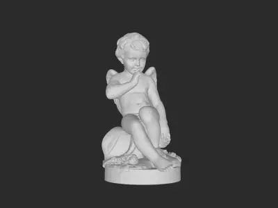 Seated cupid 3D model