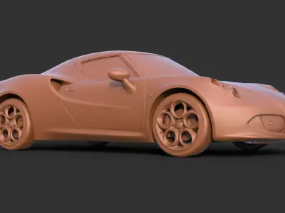 Alfa Romeo 4C 3D print model