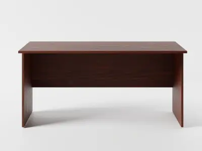 Wood Desk Unit 3D model