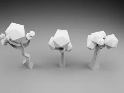 low poly tree Free low-poly 3D model