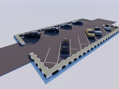 Parking-Parking Lot  3D model buy