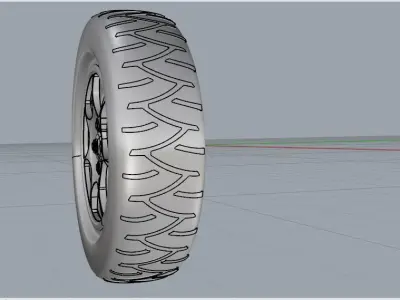 low poly tire  car tire ready for games Wheel low-poly 3d model  3D print model
