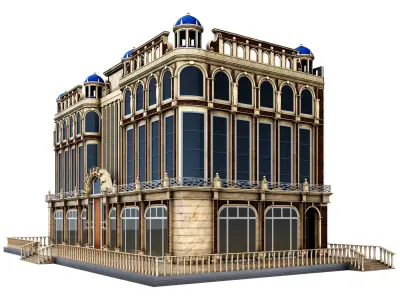  Luxury Building 1 Low-poly 3D model