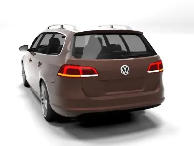 PASSAT B7 VARIANT 2011 LOWPOLY Low-poly 3D model