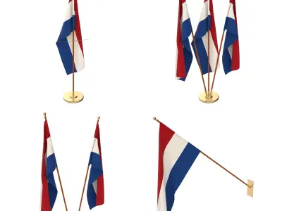 Holland Flag Pack 3D model