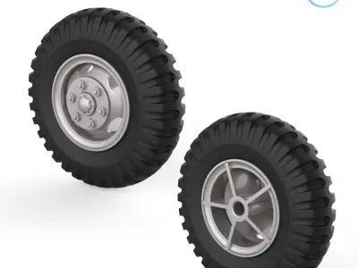 Vehicle wheels 1-32 3D print model