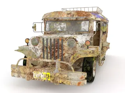 Rusty Philippine Jeepney 3D model