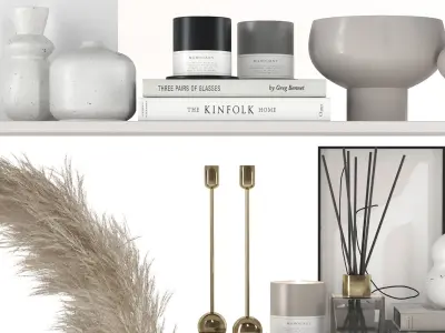 Decorative set 15 - H and M decor set 3D model