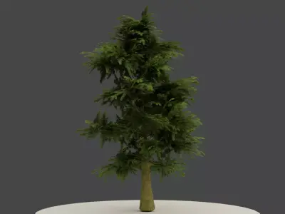 Igne Uclu Cam Agaci - Pine Tree Free 3D model