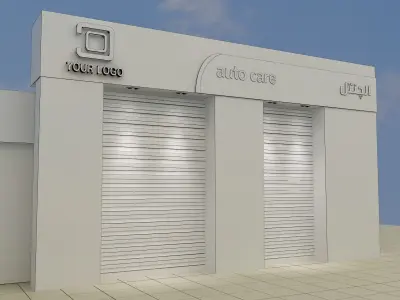 Car service entrance logo sign a615d 3D model