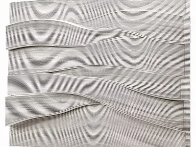 Wall art Marlene by Palecek Wave rattan decor 3D model