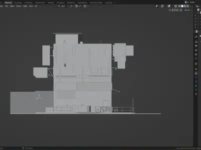 Traditional Hong Kong Verandah Building 3D model