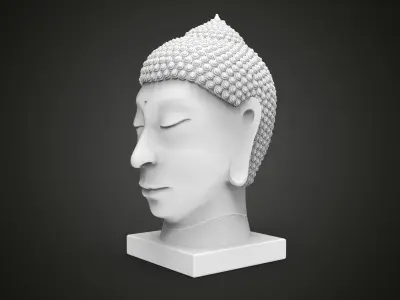Buddha head 3D print model
