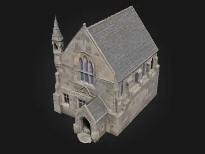 Gothic Stone Chapel  Majestic Silence of Sacred Stonework 3D model