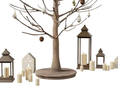 Winter Whisper Tree 3D model