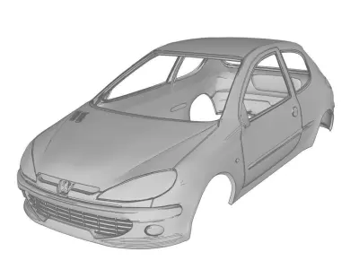 Peugeot 206 3p 3D print model purchase