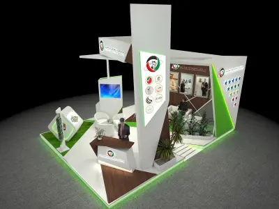 Modern Exhibition Stand 6x8 3D model