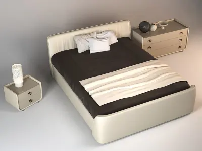 Bed Modern Set  3D model