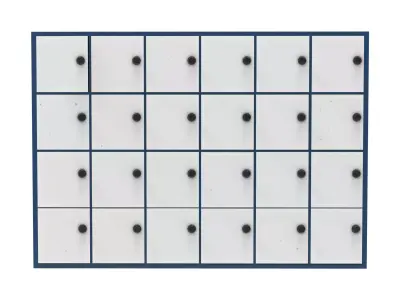 Lockers  Low-poly 3D model