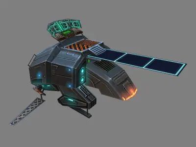 Floating-operating platform 3D model